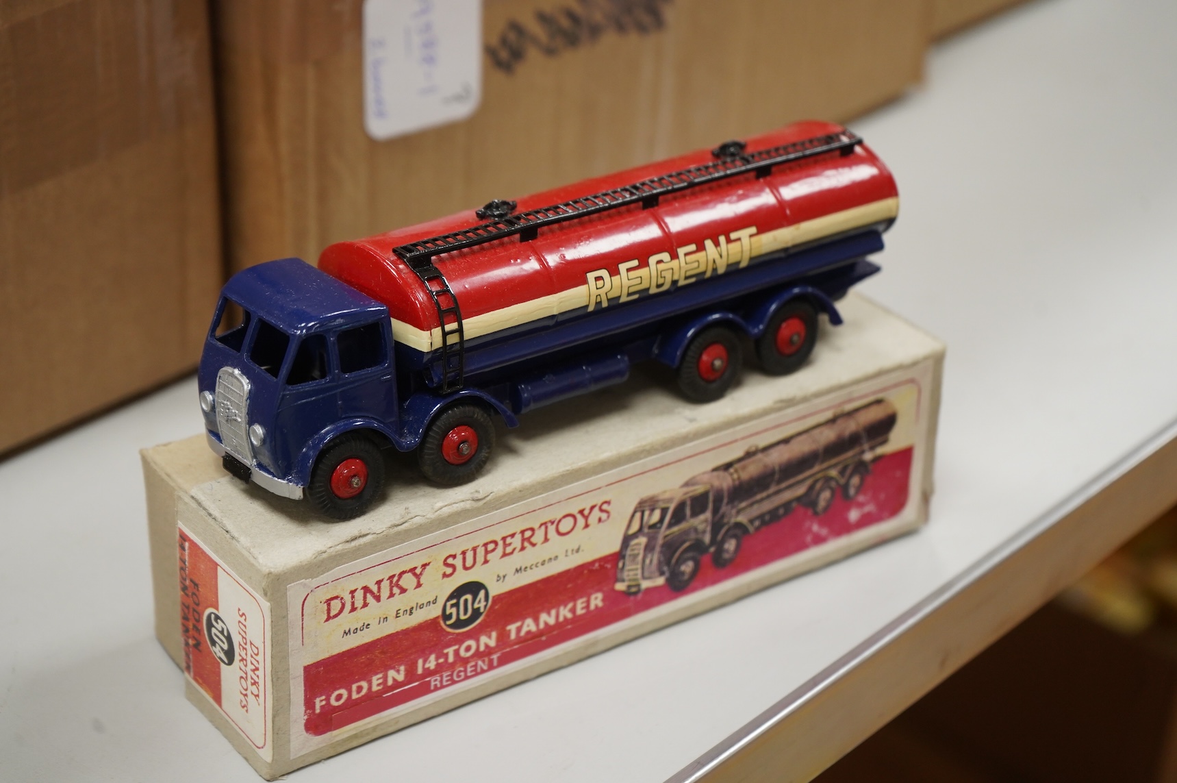 Twenty-three Dinky Toys and Supertoys, all playworn, restored, repainted or overpainted, (twelve in reproduction boxes), twelve aircraft, five Foden, 8-wheel commercial vehicles, a tank transporter with Centurion tank, a